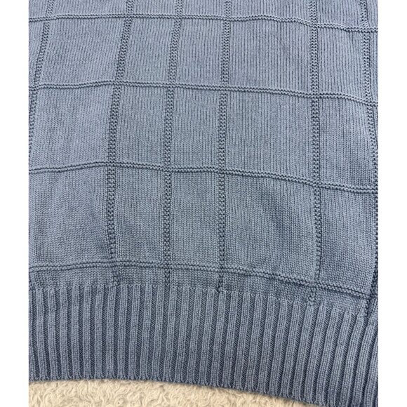 Izod Mens Med Dusty Blue Light Sweater Preppy Casual 90s Cotton NWT - Picture 5 of 12
